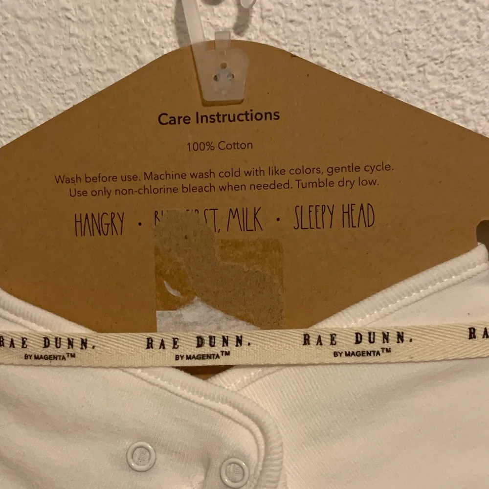 Rae Dunn NWT Baby Bibs 3 Pack Bandanas But First, Milk. Sleepyhead & Hangry